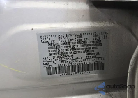 2023 Nissan Sentra Sv from USA, damaged, VIN 3N1AB8CV3PY261761